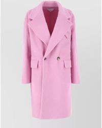 Bottega Veneta - Wool Blend Single-Breasted Coat - Lyst