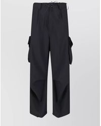 Y-3 - Straight Trousers With Belt Loops And Cargo Pockets - Lyst
