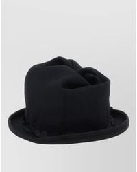 Yohji Yamamoto - Crown Hat Fitted Silhouette Ruffled Detail - Lyst