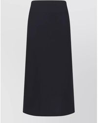 Jil Sander - High Waist Skirt Back Slit Midi - Lyst