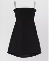Balenciaga - Wool Blend Mini Dress Flared Hem Straps - Lyst
