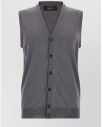 Zanone - Knit Sleeveless Vest V-Neckline - Lyst