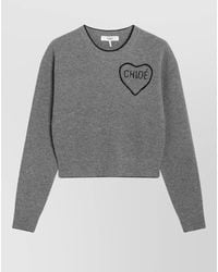 Chloé - Ribbed Cropped Slim-Fit Sweater - Lyst