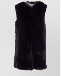 Herno - Mid-Length Cut Faux Fur Vest - Lyst