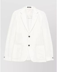Emporio Armani - Linen Single-Breasted Suit Jacket - Lyst