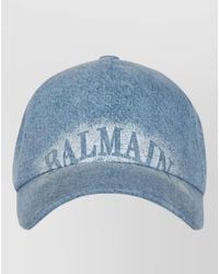 Balmain - Denim Logo-Print Baseball Cap - Lyst