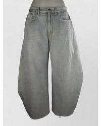 Dior - Denim Wide-Leg Trousers - Lyst
