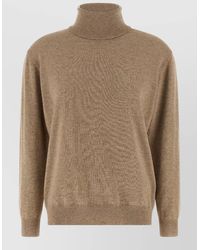 Brunello Cucinelli - Cashmere Mélange High-Neck Long-Sleeve Sweater - Lyst