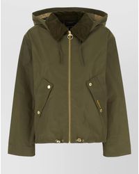 Barbour - Hooded Polyester Weawer Snap Button Jacket - Lyst