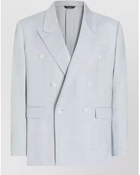 Dolce & Gabbana - Striped Shantung Double Breasted Sicily Jacket - Lyst
