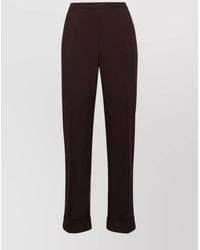 Aspesi - High-Rise Straight-Leg Trousers - Lyst