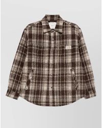 DUNST - Checked Shirt Collared Neck Chest Pocket - Lyst