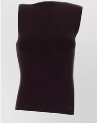 Courreges - Asymmetric Sleeveless Tank Top - Lyst
