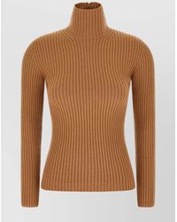 Max Mara - Cashmere Ribbed Slim-Fit Turtleneck Long-Sleeve Jumper - Lyst