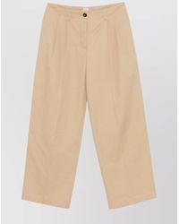TOTEME - Organic Cotton Wide-Leg Chino Trousers - Lyst