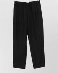Apuntob - Virgin Wool Crinkled Elasticated Waist Trousers - Lyst