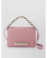 McQueen - Four Ring Mini Leather Clutch Bag - Lyst