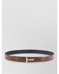 Tom Ford - Crocodile Effect Leather Belt Adjustable Design - Lyst