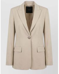 Pinko - Tailored Jacket Nylon Silk Long Sleeves - Lyst