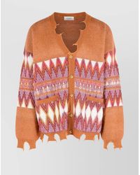 Laneus - Wool Blend Cardigan - Lyst