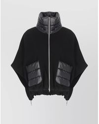 Herno - Wool And Cashmere Poncho With Drawstring Hem - Lyst