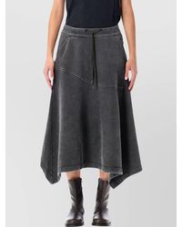 Our Legacy - Cotton Paneled Asymmetric Midi Skirt - Lyst