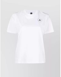 adidas By Stella McCartney - Logo Print Jersey Knit Short Sleeve T-Shirt - Lyst