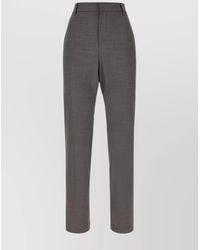 Brunello Cucinelli - Virgin Wool Blend Pleated Tailored Trousers - Lyst