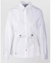 Max Mara - Collared Top Long Sleeves Drawstring Waist Cuffs - Lyst