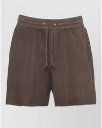 P.A.R.O.S.H. - Suede Leather Shorts Featuring Four Pockets - Lyst