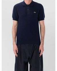 Lacoste - Cotton Bouclé Knit Short-Sleeve Polo Shirt - Lyst