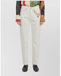 Celine - High-Rise Straight-Leg Denim Jeans - Lyst