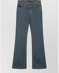 Burberry - Mid-Rise Flared Denim Trousers - Lyst