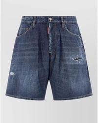 DSquared² - Boxer Denim Bermuda Shorts Distressed Design - Lyst