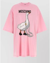 Moschino - Goose Print Crew Neck Oversized Top - Lyst