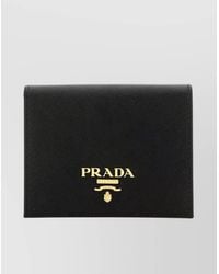 Prada - Textured Finish Leather Wallet - Lyst