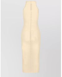 Rick Owens - Sleeveless Midi Dress Ribbed Back Seam - Lyst