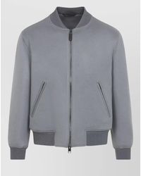 Brioni - Cashmere Wool Ribbed Bomber Jacket - Lyst