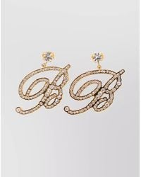 Blumarine - Crystal Embellished Dangle Earrings - Lyst