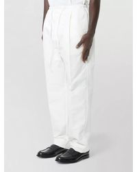 Bottega Veneta - Canvas Trousers Tapered Leg Drawstring Waist - Lyst