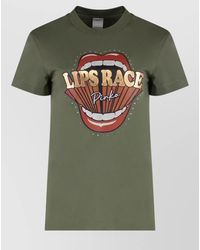 Pinko - Rhinestone Graphic Crew Neck T Shirt - Lyst