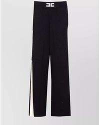 Elisabetta Franchi - Flared Fit Trousers With Side Stripe Detail - Lyst