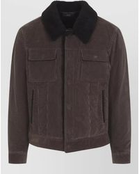 Tom Ford - Corduroy Shearling Collar Trucker Jacket - Lyst