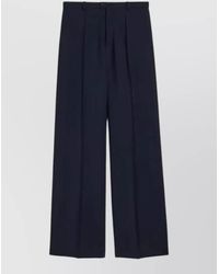 Jil Sander - Wool Tailored Trousers Belt Loops Creased - Lyst