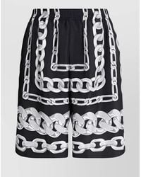 Versace - Silk Printed Knee-Length Shorts - Lyst