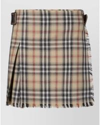 Burberry - Mini Kilt Skirt - Lyst