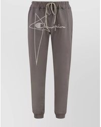 Rick Owens - Ribbed Cotton Track Pants - Lyst