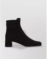 Roger Vivier - Leather Tres Vivier Polly Bootie 45 Ankle Boots - Lyst