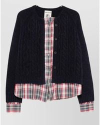 Semicouture - Marcy Wool Blend Cardigan Layered Style - Lyst