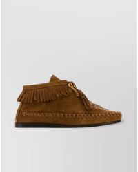 Isabel Marant - Suede Lace-Up Loafers With Fringe And Tassel - Lyst